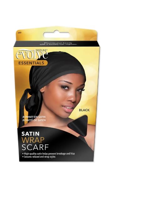 Evolve® Satin Edge Wrap Scarf, Black 1772 – Firstline Brands